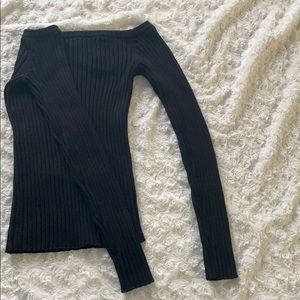 Long sleeve off the shoulder shirt